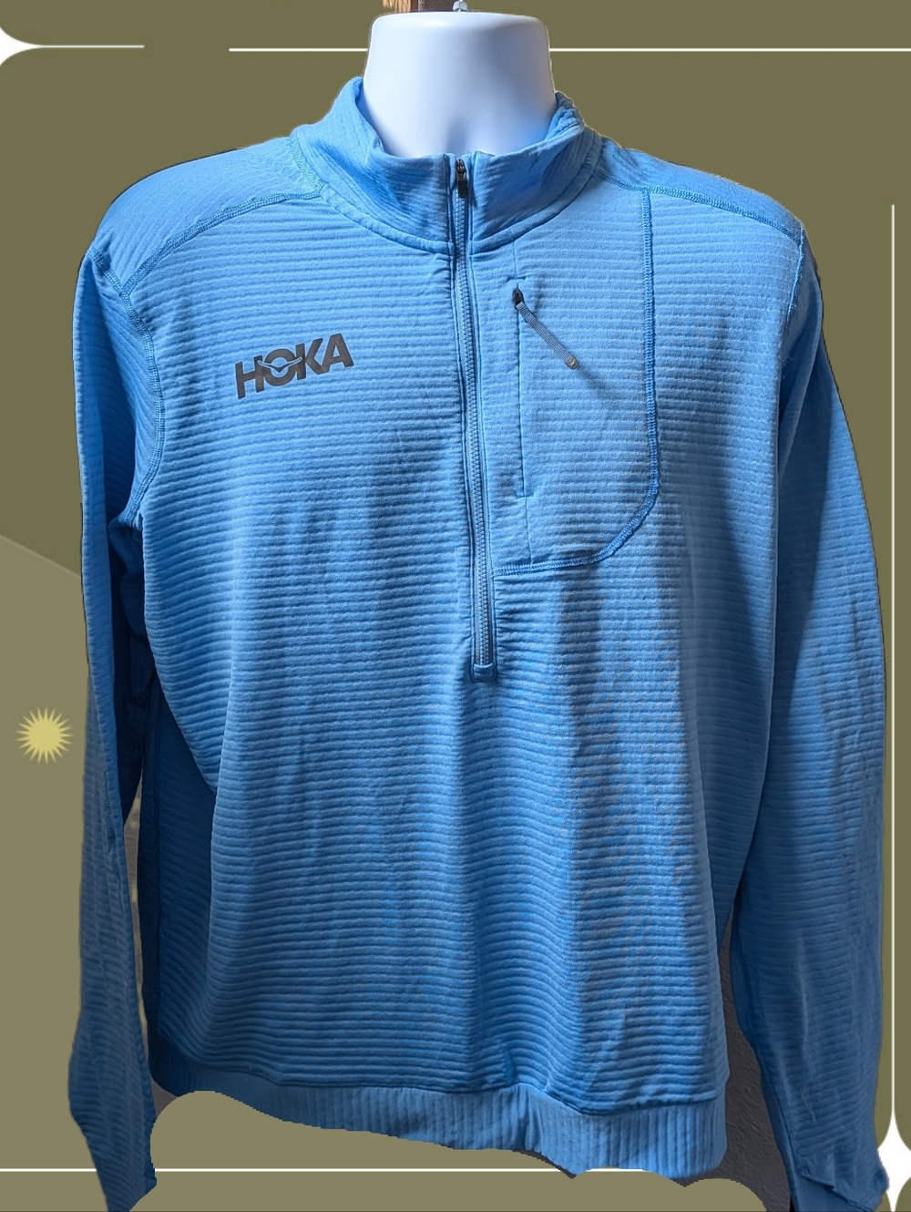 ✨ Mens Hoka Performance Half Zip Size L